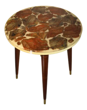 Arturo Pani Possibly Mid-Century Fossil Marble Cocktail Table