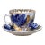 Lomonosov Navy Blue and Gold Demitasse Cup and Saucer For Sale