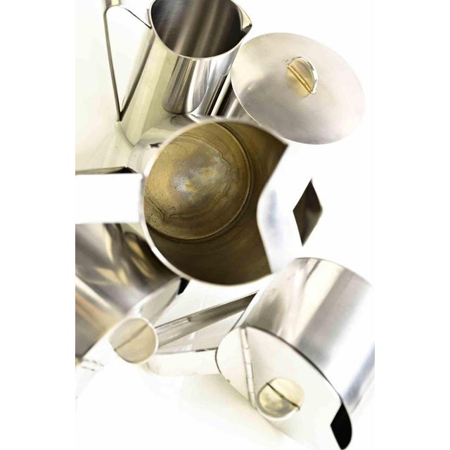 Metal Vintage Tea Service by Gio Ponti for Fratelli Calderoni, Italy, 1950s For Sale - Image 7 of 8