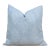 Powder Blue Jaipur Blockprint Linen Pillow Cover For Sale