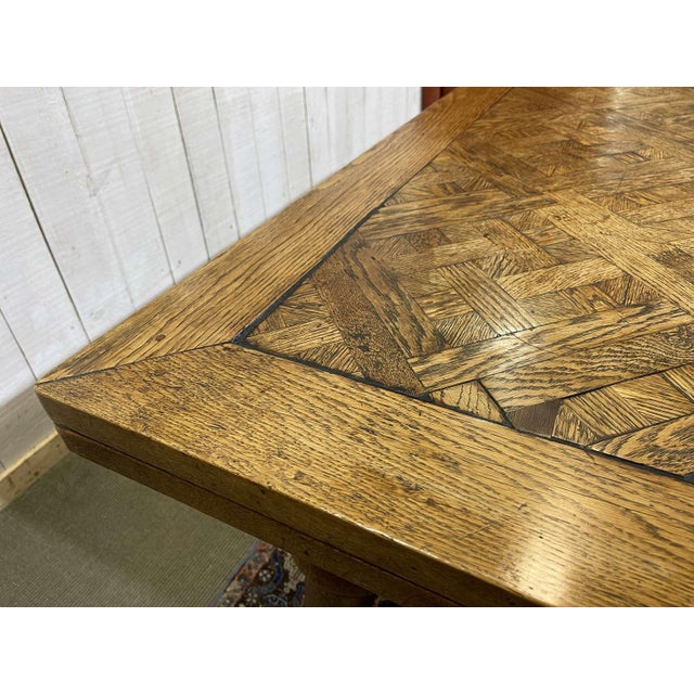 Vintage Extendable Castle Table in Oak, 1930s For Sale - Image 13 of 17
