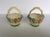 Farmhouse Czechoslovakia Pottery Flower Baskets - a Pair For Sale - Image 3 of 5