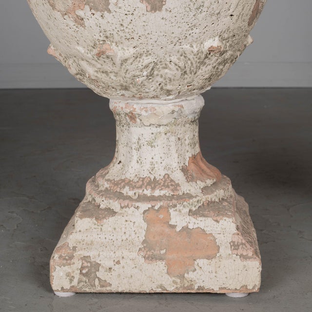 Terra Cotta French Terracotta Garden Urn Pair For Sale - Image 8 of 9