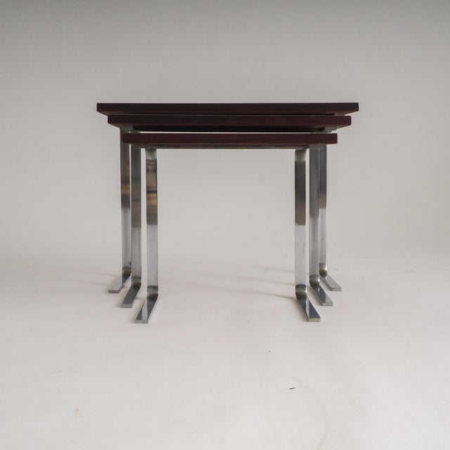 Mid-Century Modern Vintage Nesting Tables, 1970s, Set of 3 For Sale - Image 3 of 10