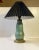Metal French Green Enamel Gourd Table Lamp in the style of Alexandre Marty, 1920s For Sale - Image 7 of 7