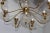 Mid 20th Century 1950s Brass and Etched Glass Chandelier by Lightolier For Sale - Image 5 of 11