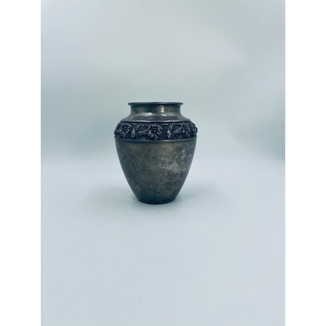 Silver Vintage Metal Vase, 1965 For Sale - Image 8 of 8