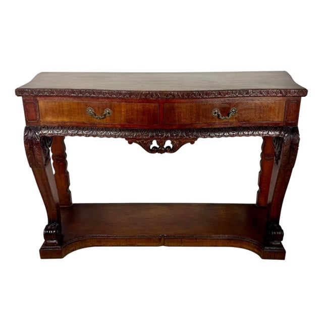Spanish Carved Console Table with Drawers, 1940s For Sale - Image 13 of 13