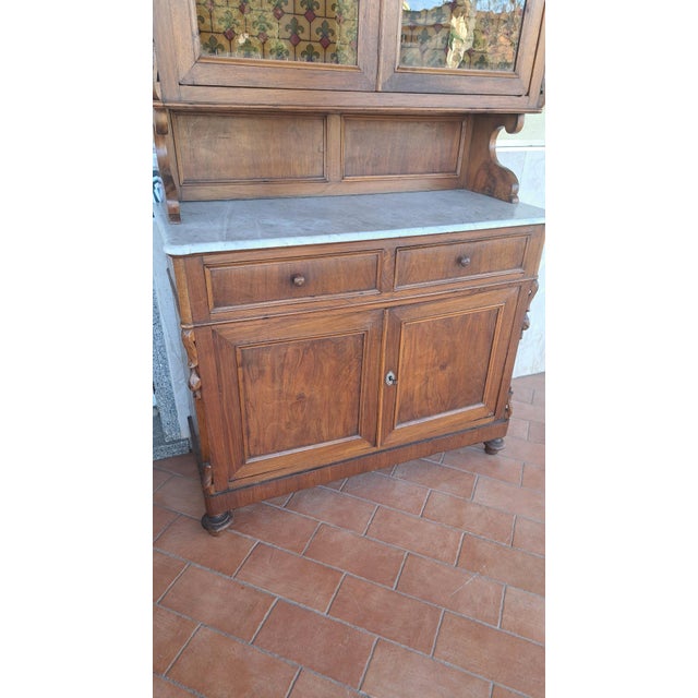 Antique Italian Walnut Cupboard, 1800s For Sale - Image 3 of 6