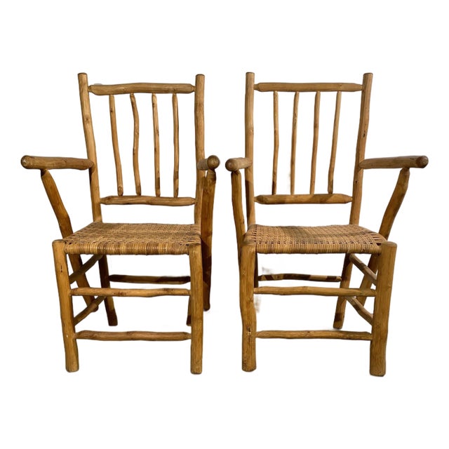 Rustic Chairs Set of 2 For Sale