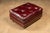 Vintage Tufted Leather Chesterfield Armchair and Ottoman Set in Burgundy For Sale In Chicago - Image 6 of 12
