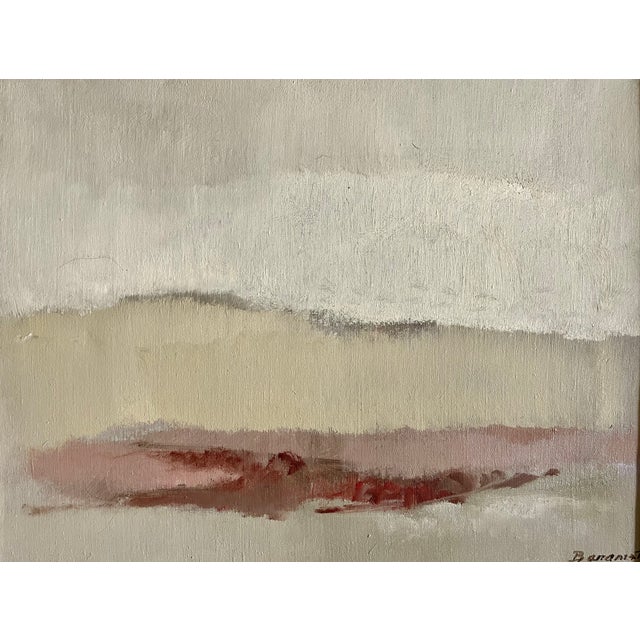 1980's Oil on Canvas Framed Landscape-Signed-Baranet For Sale - Image 4 of 5