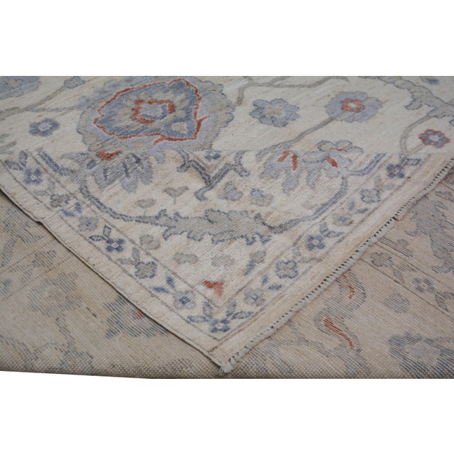 Turkish Oushak Hand Knotted Wool Rug, 9'x12'1" For Sale - Image 4 of 5