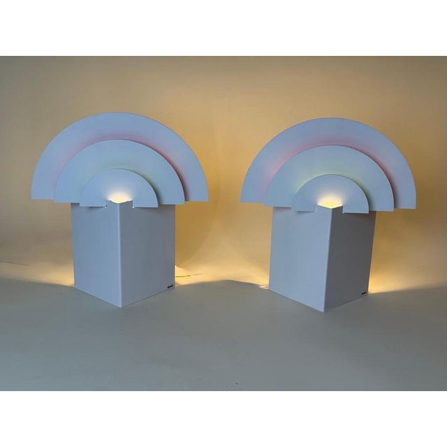 Swedish No Neon Wall Lights attributed to Olle Andersson for Boréns, 1980s, Set of 2 For Sale - Image 6 of 18