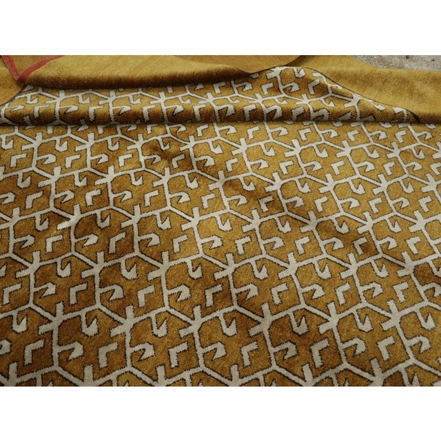 Galerie Shabab Collection Mid-20th Century Turkish Anatolian Square Carpet For Sale - Image 10 of 10