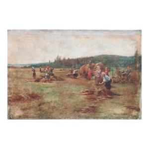 Harvest Wheat Fields Collective Farm Soviet Art Ukrainian Artist Sviridov (Copy) 80-120 1950s