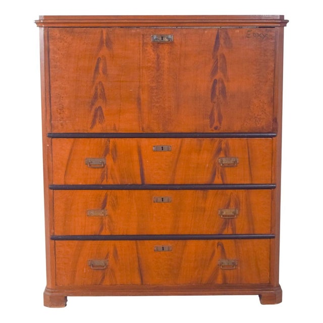 Vintage Abattant Cabinet with Three Drawers, 1920s For Sale - Image 14 of 14