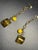Metal 1940s Exquisite Large Italian Murano Foglia Lampwork Glass Statement Earrings, Pair For Sale - Image 7 of 7