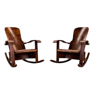 Rocking Chairs in Bentwood, Moveis Cimo, 1950s - Lot 555-578 For Sale