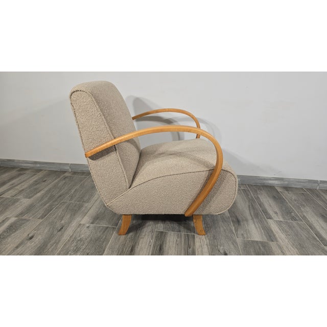 Art Deco Lounge Chair from Jindrich Halabala, 1940s For Sale - Image 6 of 9