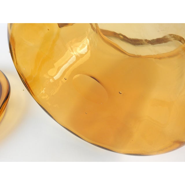 Art Glass Lidded Ice Bucket with Rattan Cane Handle, Austria, 1960's For Sale - Image 10 of 11