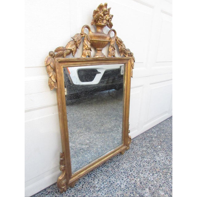 Goldenrod Antique Italian Neoclassical Style Giltwood Mirror For Sale - Image 8 of 18