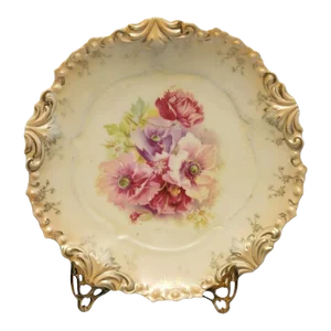 Circa 1870-1918 Reinhold Schlegelmilch - Rs Prussia Floral Display Plate