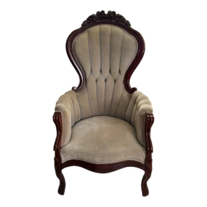 1960s Kimball Victorian Mahogany Gentleman's Parlor Chair