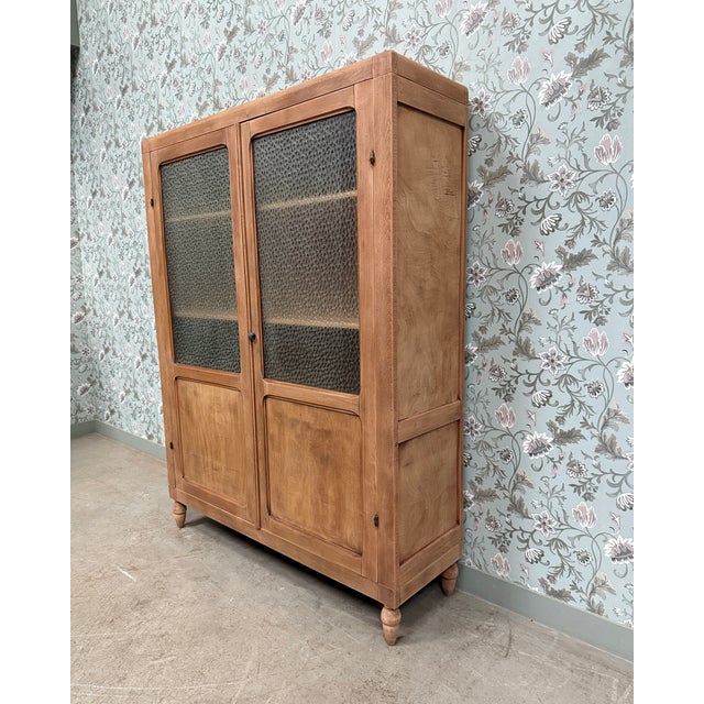 Wood Vintage Glass-Fronted Cabinet, 1950s For Sale - Image 7 of 9