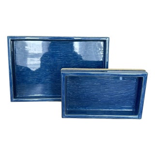 Large and Small Trays from Mike & Ally, USA, 2010s, Set of 2 For Sale