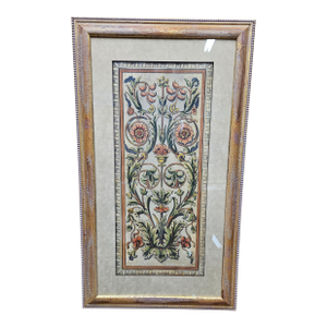 1990s Ethan Allen Custom Distressed Frame Art Renaissance Pnl Filigree