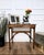 Very charming and elegant Italian antique side console table or desk writing table in solid walnut wood with stylish...