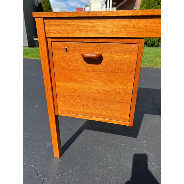 1970s Danish Modern Teak Wood Desk by Domino Mobler Chairish