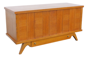 Lane Mid Century Modern Cedar Chest Blanket Trunk Bench With a Drawer 6587