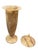 Ecru Vintage Hand-Carved Onyx Marble Covered Urn Vase For Sale - Image 8 of 12