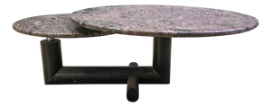 Marble Two-Tier Pivoting Top Coffee Table from Roche Bobois, 1980s