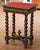 19th Century French Louis XIII Carved Walnut Side Table With Velvet Top For Sale In Dallas - Image 6 of 15