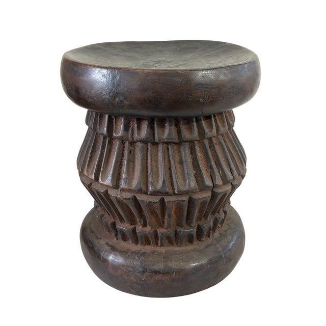 Vintage Tribal Nobility Bamileke Low Stool/Table Cameroon 11.5" H For Sale - Image 4 of 8