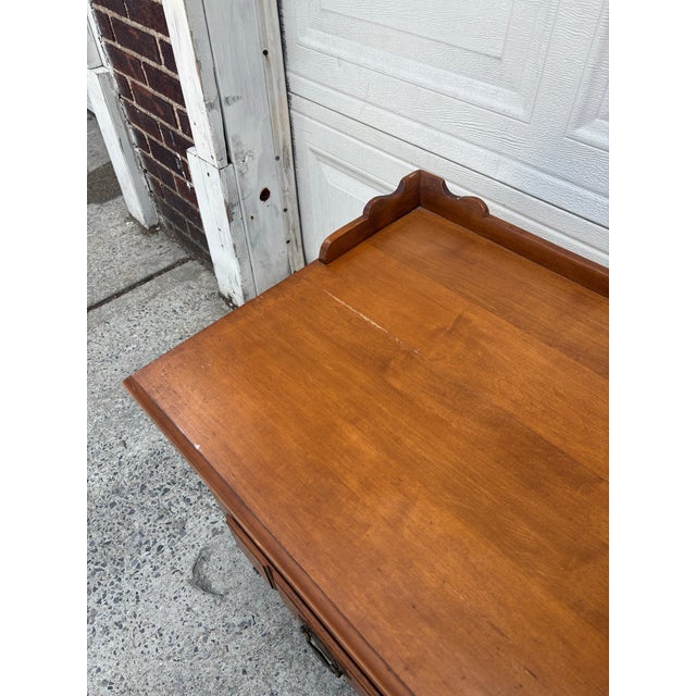 Wood Vintage Maple Nightstands | Pair of Early American Bedside Tables For Sale - Image 7 of 12