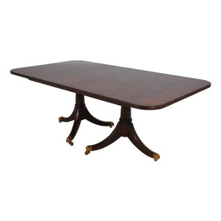 Maitland Smith Flame Mahogany Double Pedestal Dining Table For Sale