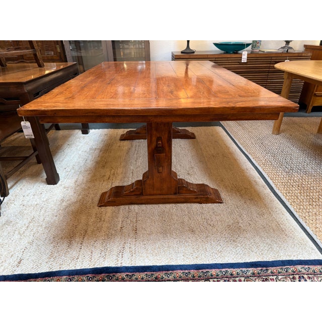 Bausman & Company Trestle Dining Extension Table For Sale - Image 12 of 12