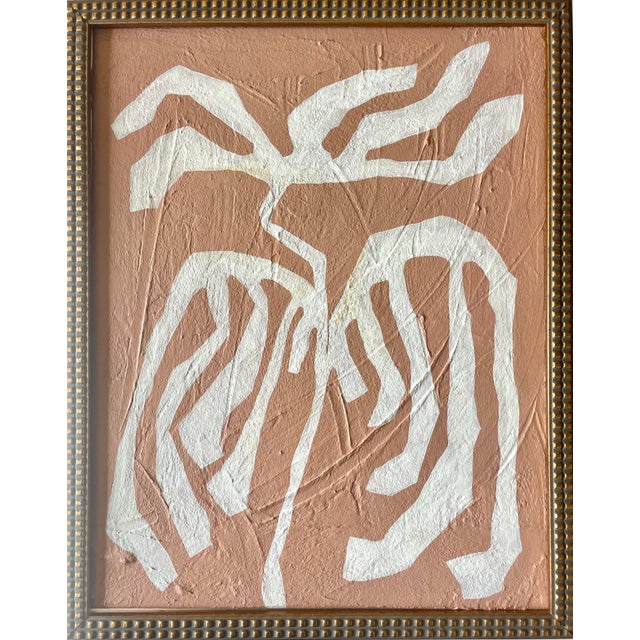A 2026 Pair of Abstract Botanical Paintings on Canvas by Artist r.k. Red For Sale - Image 4 of 6