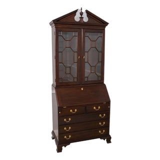 Stickley Chippendale Mahogany 2 Piece Secretary Desk For Sale