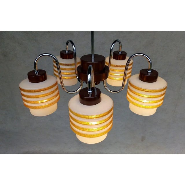 Mid-Century Modern Vintage Type V202-1388 Chandelier from Lidokov, 1960s For Sale - Image 3 of 11