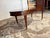 Vintage Regency Style Oval Leather Top Flame Mahogany Coffee Table on Casters. By Weiman. For Sale In Washington DC - Image 6 of 11
