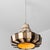 Ivory & Brown Ceramiy Trumpet Pendant Light, Denmark, 1970s For Sale - Image 10 of 18