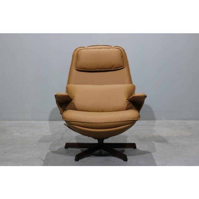 1970s Mid-Century Modern MS86 Chair in Leather by Madsen & Schübel, 1960s For Sale - Image 5 of 10
