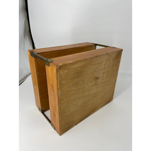 Wood Retro Wooden in/Out Desk File Tray For Sale - Image 7 of 9