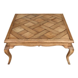 1970s Bleached Oak Coffee Table For Sale