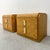 Camel Pair Vintage 1970s Mid-Century Modern Nightstands With Solid Brass Pulls For Sale - Image 8 of 14